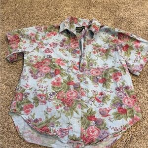 Floral Button Down short sleeve